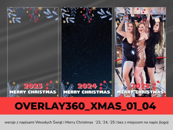 Nakładki świąteczne do fotobudki 360 - overlay fotobudka 360